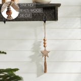 Natural Beads Star & Tassel Ornament-Lange General Store