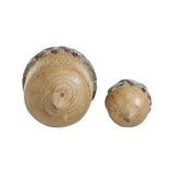 Natural Wood Acorn Decor Set of 2-Lange General Store