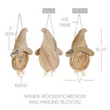 Natural Wooden Scarecrow Wall Hanging-Lange General Store