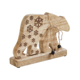 Natural Wooden Snowflake Bears-Lange General Store