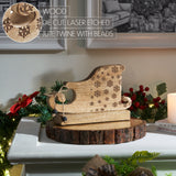 Natural Wooden Snowflake Sleigh-Lange General Store