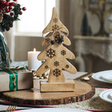 Natural Wooden Snowflake Trees-Lange General Store