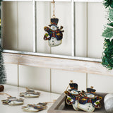 Nature's Snowman Metal Ornament Set of 6-Lange General Store