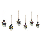 Nature's Snowman Metal Ornament Set of 6-Lange General Store