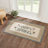Navy Rose Happy Spring Collection Braided Rugs - Rectangle - Lange General Store