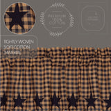 Navy Star Panel Curtains-Lange General Store
