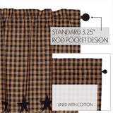 Navy Star Panel Curtains-Lange General Store