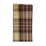 Friar Brown Plaid Cotton Cloth Napkins Set of 4