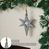 Northern Yule Distressed Grey Wooden Stars-Lange General Store