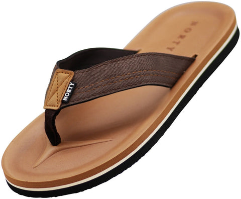 Norty Men's Flip Flop Sandal Brown-Lange General Store