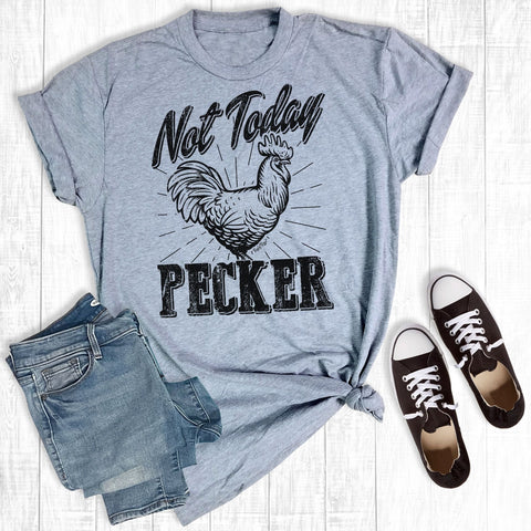Not Today Pecker T-Shirt - Ash-Lange General Store