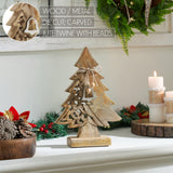 Ornate Evergreen Natural Wooden Tree-Lange General Store