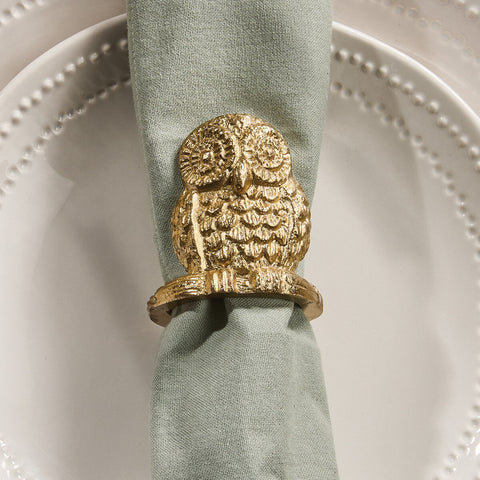 Owl Napkin Rings Set of 4