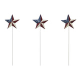 Painted Metal American Flag Star On Pick Set of 3-Lange General Store