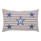 Patriotic Stars Applique Pillow-Lange General Store