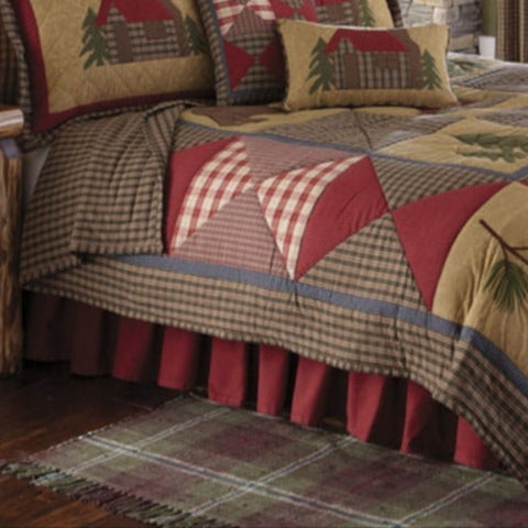 Peaceful Cabin Queen Bed Skirt-Lange General Store