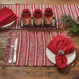 Peppermint Stripe Chindi Placemats-Lange General Store