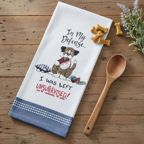 Pet Dog In My Defense Tea Towel-Lange General Store