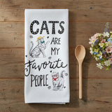 Pet Lovers Only Favorite People Cat Family Terry Towel-Lange General Store