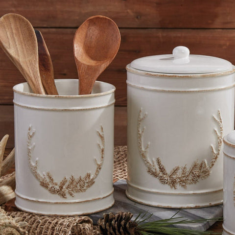 Pine Bough Antler Utensil Crock-Lange General Store