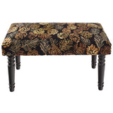 Rustic Pinecone Hooked Bench