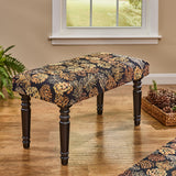 Rustic Pinecone Hooked Bench