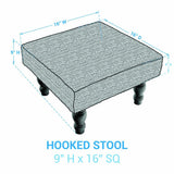 Rustic Pinecone Hooked Stool