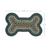 Pinehurst Dog Bone Braided Waterproof Rug Mat – Waterproof Dog Feeding Mat – Recycled PET