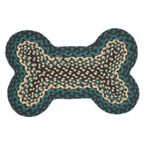 Pinehurst Dog Bone Braided Waterproof Rug Mat – Small 11.5x17.5 – Indoor Outdoor Dog Mat – Pine Green