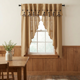 Pip Vinestar Prairie Curtains in a cozy farmhouse dining nook