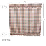 Portabella Buffalo Check Ruffled Shower Curtain-Lange General Store