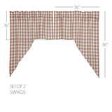 Portabella Buffalo Check Swag Curtains