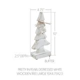 Pretty in Pearl Distressed White Wooden Trees-Lange General Store