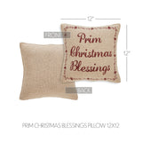 Prim Christmas Blessings Pillow-Lange General Store