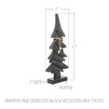 Primitive Pine Distressed Black Wooden Trees-Lange General Store