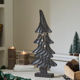 Primitive Pine Distressed Black Wooden Trees-Lange General Store
