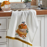 Pumpkin Floral Tea Towel-Lange General Store