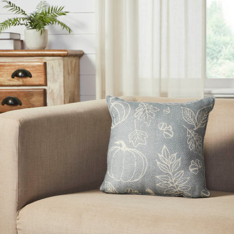 Pumpkin Grey Pillow-Lange General Store