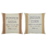 Pumpkin Seeds & Indian Corn Pillow Cover Set of 2