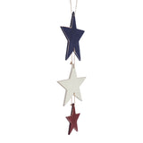 RWB Triple Hanging Stars Ornament-Lange General Store