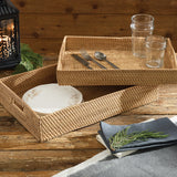 Rattan Trays Set of 2-Lange General Store
