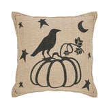 Raven Harvest Burlap Pillow-Lange General Store