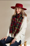 Red Autumn Plaid Scarf-Lange General Store