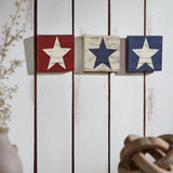 Red White Blue Block Signs Set of 3 5x5-Lange General Store