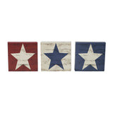 Red White Blue Block Signs Set of 3 5x5-Lange General Store