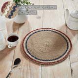 Red White Blue Ric Rac Braided Placemat 14"-Lange General Store
