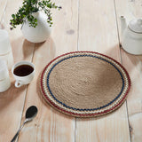 Red White Blue Ric Rac Braided Placemat 14"-Lange General Store