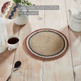 Red White Blue Ric Rac Braided Trivet 12"-Lange General Store