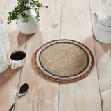 Red White Blue Ric Rac Braided Trivet 12"-Lange General Store