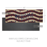 Red White Blue Stripes Welcome Door Mats-Lange General Store